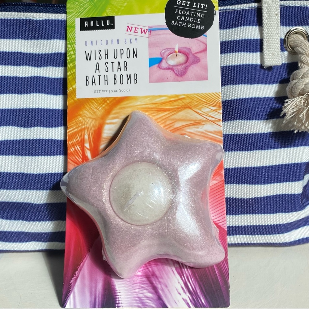 🔥5/$25🔥Hallu Wish Upon A Star Floating Candle Bath Bomb - Unicorn Sky